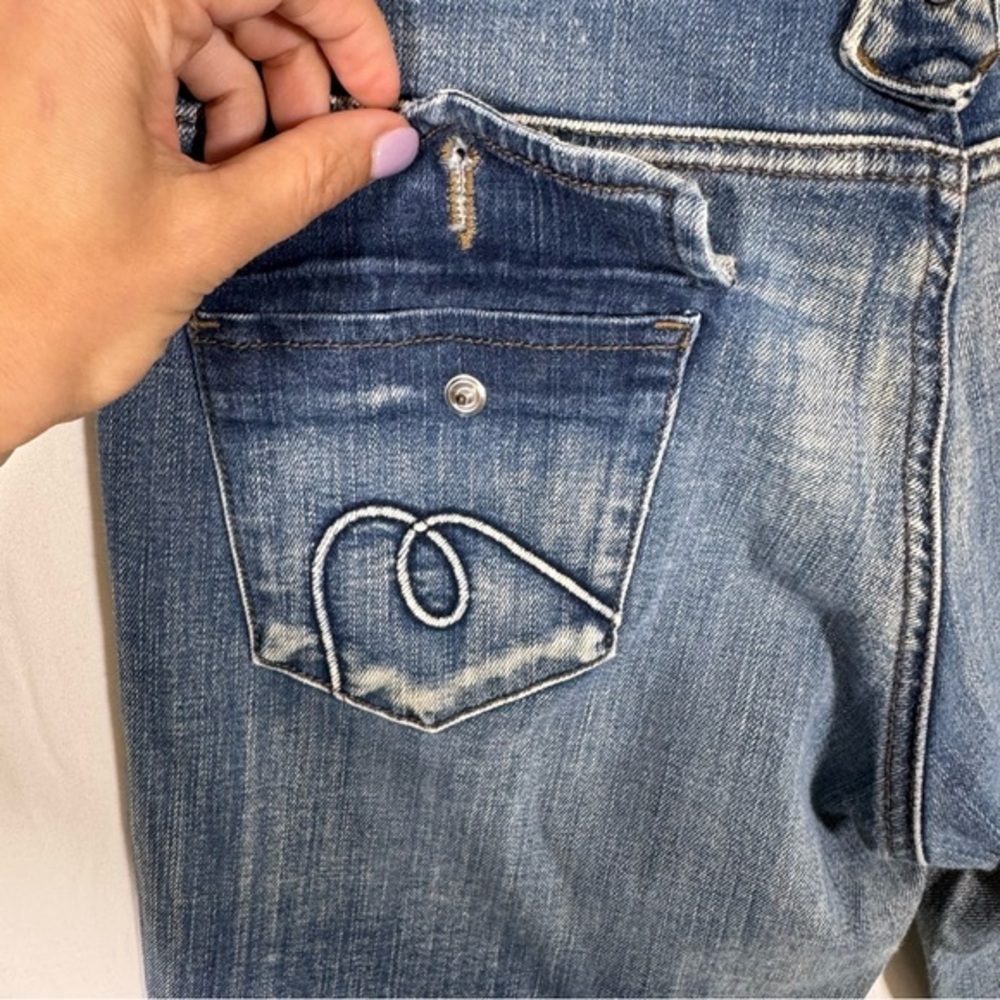 Mavi Mishka Jeans Women’s 29 Blue Low Rise Bootcut Y2K Flap Pocket Denim Casual - Picture 7 of 13